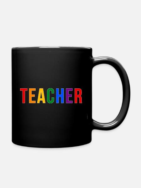 LGBTQ Pride Lehrer-Typografie-Design im 90er-Jahre-Look - Tasse einfarbig - Schwarz