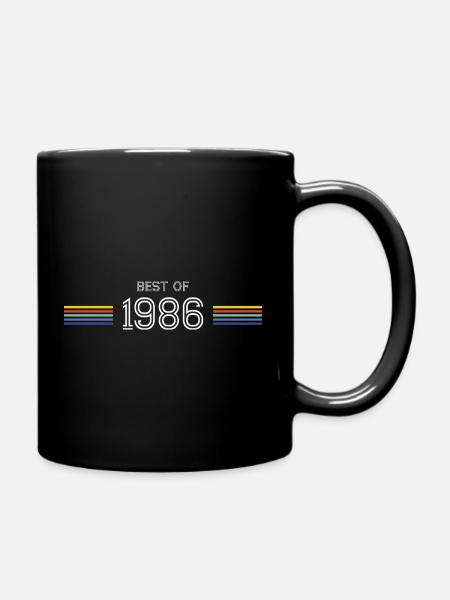 Best Of 1986 Funny Gift T-Shirt - Full Colour Mug - black