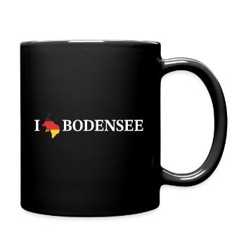 I love Bodensee Deutschland - Tasse einfarbig - Schwarz - Rechts