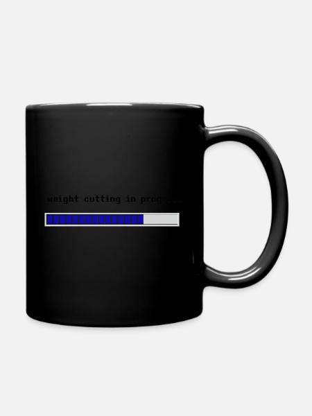 weight cutting in process - Tasse einfarbig - Schwarz