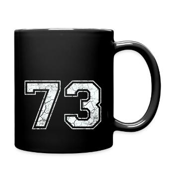 73 in white in the used look - Full Colour Mug - black - Right