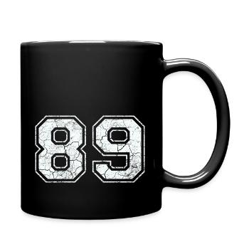89 in white in the used look - Full Colour Mug - black - Right
