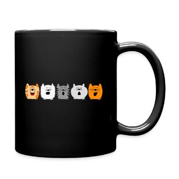 singing cats - Full Colour Mug - black - Right