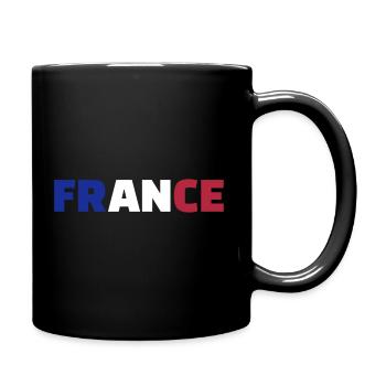 Frankreich - Tasse einfarbig - Schwarz - Rechts