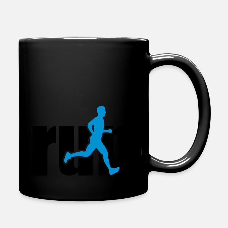 run man 2 colours - Mug uni - noir