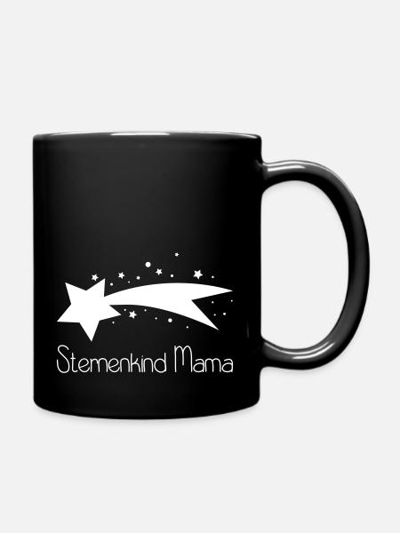 Sternenkind Mama - Tasse einfarbig - Schwarz