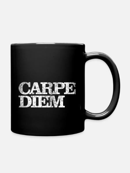 Carpe diem vintage and retro - Full Colour Mug - black