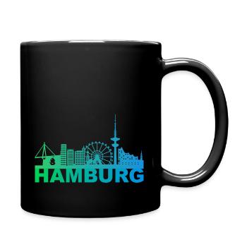 HAMBURG GREEN BLUE - Full Colour Mug - black - Right