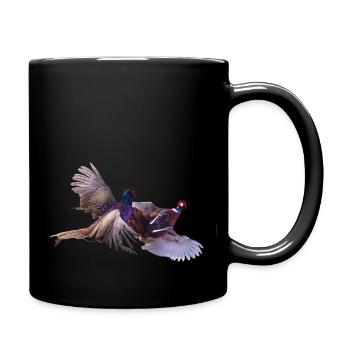 Pheasant fight - Full Colour Mug - black - Right