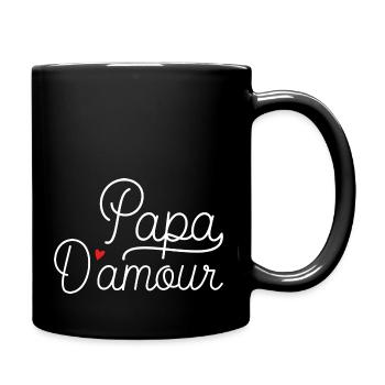 Papa d'amour cadeau homme humour papa fete - Mug uni - noir - Droite