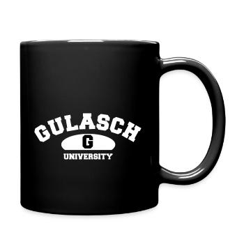 Gulasch University Ungarn Paprika Scharf Lecker - Tasse einfarbig - Schwarz - Rechts