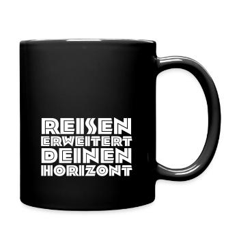 reisen horizont - Tasse einfarbig - Schwarz - Rechts