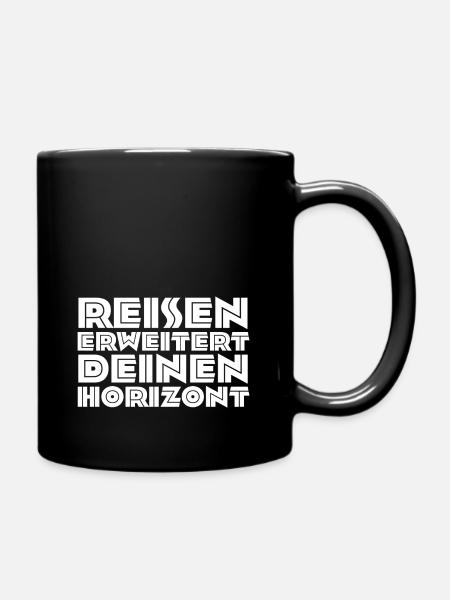 reisen horizont - Tasse einfarbig - Schwarz