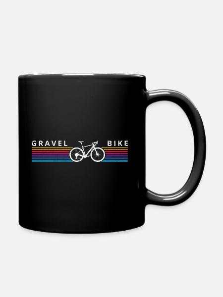 Gravel Bike Regenbogen Streifen Cyclocross Fahrrad - Tasse einfarbig - Schwarz