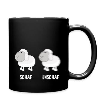 Schaf Unschaf Fotografie Kamera Fotograf - Tasse einfarbig - Schwarz - Rechts