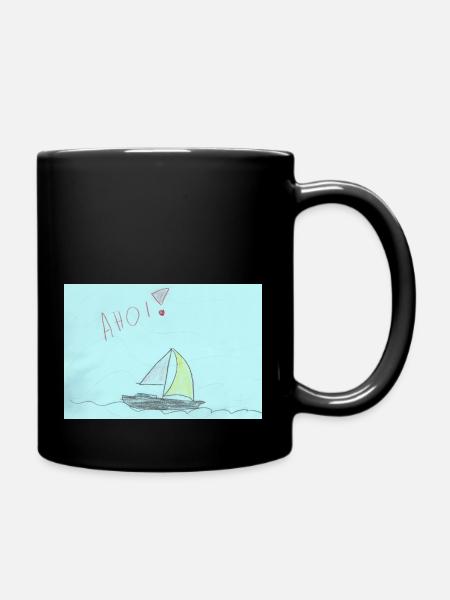 AHOI Shirt - Tasse einfarbig - Schwarz