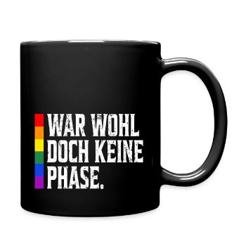 Rainbow Regenbogen Lesbe Pride LGBTQ Kleidung Mann - Tasse einfarbig - Schwarz - Rechts
