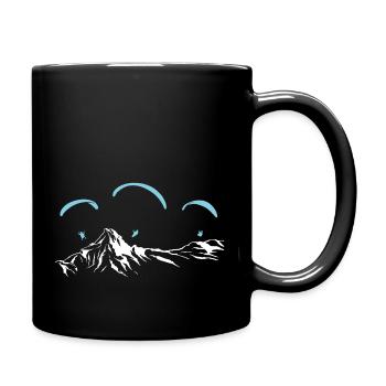 Paragliding Paragleiter Gleitschirm - Tasse einfarbig - Schwarz - Rechts