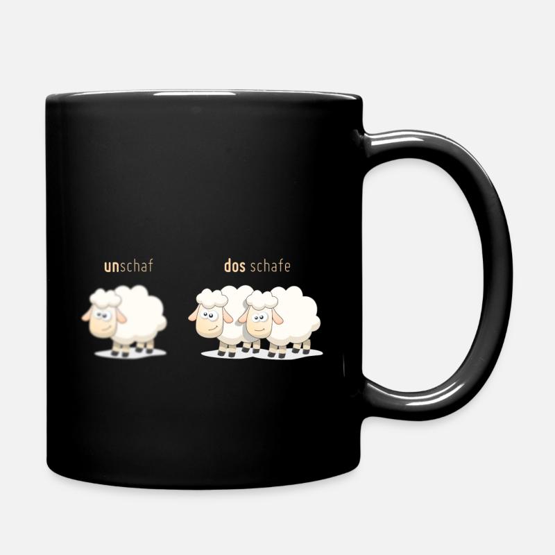 Fotografie Schaf unschaf lustiger Spruch - Tasse einfarbig - Schwarz