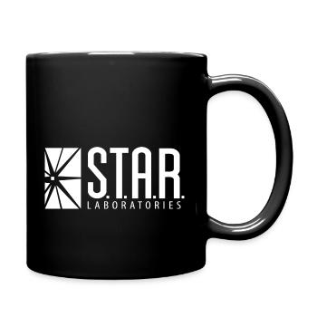 STAR LABS Pull, sweat à capuche, bleu marine/ blanc, bleu - Mug uni - noir - Droite