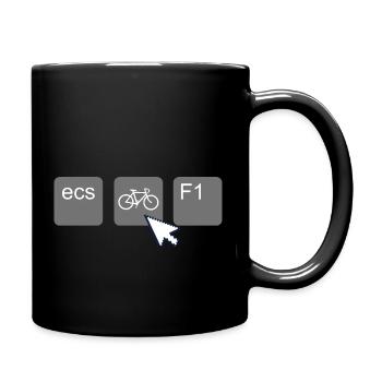 Bicycle Computer Keyboard - Full Colour Mug - black - Right