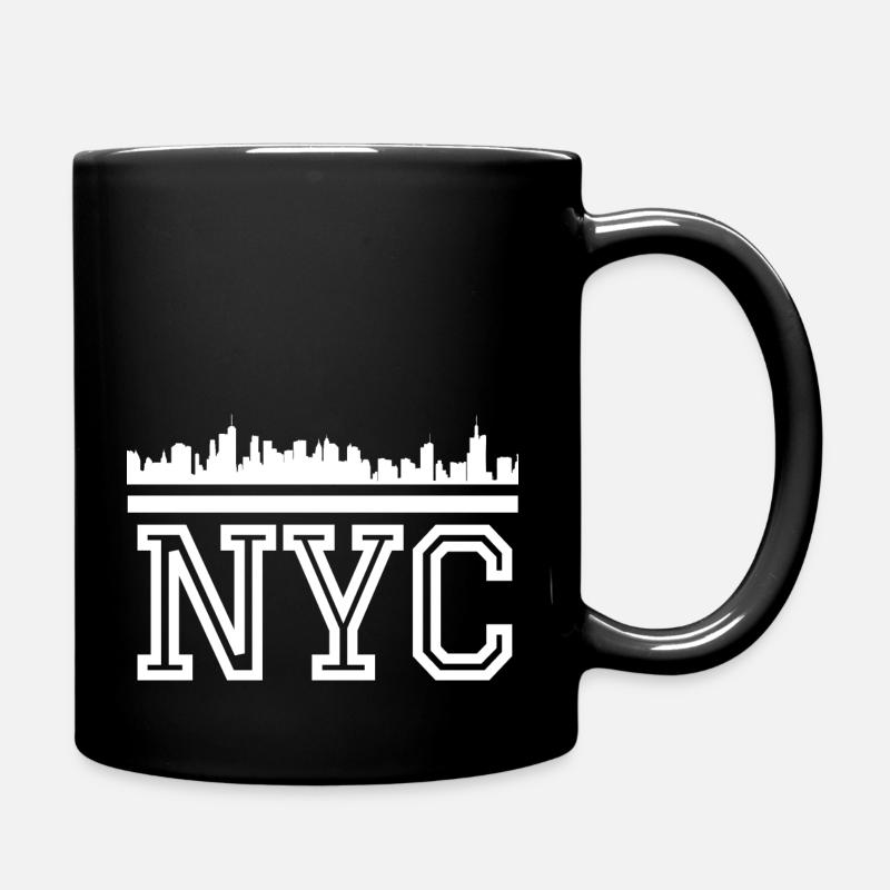 NYC Schriftzug - Tasse einfarbig - Schwarz