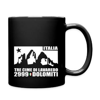 Dolomites Three Peaks Tre Cime di Lavaredo Italy - Full Colour Mug - black - Right