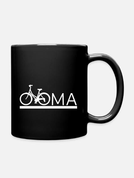 Oma Fahrrad Radeln beste Oma - Tasse einfarbig - Schwarz