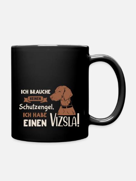 VISZLA - Schutzengel - Tasse einfarbig - Schwarz