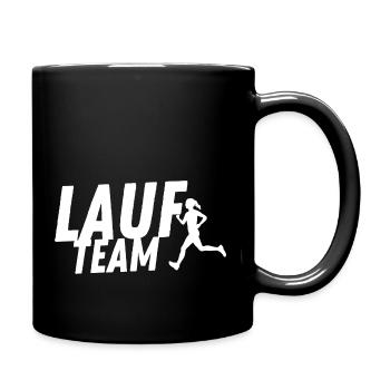 Lauf Team Damen Frauen Laufen Jogging muddy shirt - Tasse einfarbig - Schwarz - Rechts