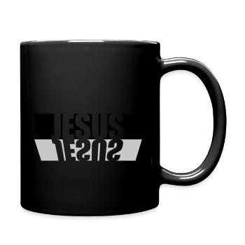 Reflection Beam Jesus - Full Colour Mug - black - Right