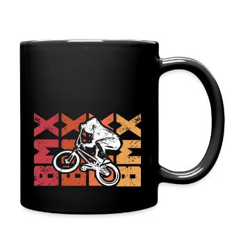 BMX Vintage Fahrrad Fans Kinder Geschenk Jungs BMX - Tasse einfarbig - Schwarz - Rechts