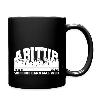 Abitur 2022 Abi Schulabschluss Gymnasium - Tasse einfarbig - Schwarz - Rechts