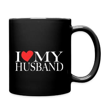 I love my husband - Full Colour Mug - black - Right