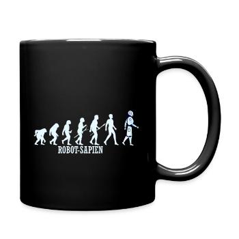 robot-sapien - Tasse einfarbig - Schwarz - Rechts
