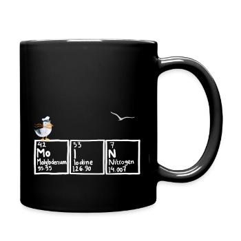 Moin Periodensystem Möwe Nordsee Chemie - Tasse einfarbig - Schwarz - Rechts