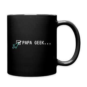 Papa geek humour famille - Mug uni - noir - Droite