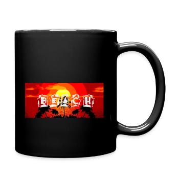 beach - Mug uni - noir - Droite