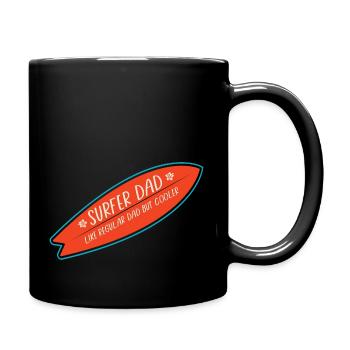 surfer dad like regular dad but cooler design - Full Colour Mug - black - Right
