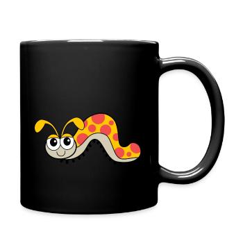 Yellow Caterpillar - Full Colour Mug - black - Right