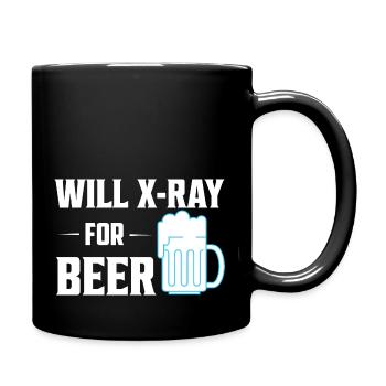 Will X-Ray For Beer X-Ray Rad Tech Radiology - Full Colour Mug - black - Right