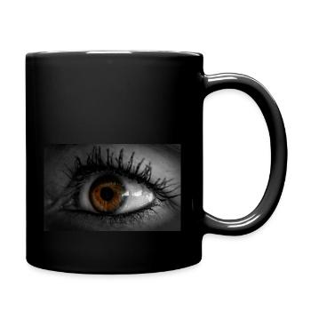 Auge - Tasse einfarbig - Schwarz - Rechts