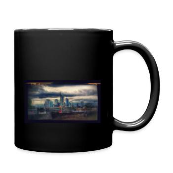 Frankfurt am Main von Baustelle bis Skyline - Tasse einfarbig - Schwarz - Rechts