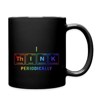 Je PENSE (périodiquement) - Drôles de dictons - Mug uni - noir - Droite
