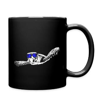 Meeresschildkröte Kopfhörer Sonnenbrille Schildkrö - Tasse einfarbig - Schwarz - Rechts