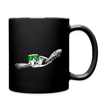 Meeresschildkröte Ozean Naturfans Sonnenbrille Tie - Tasse einfarbig - Schwarz - Rechts