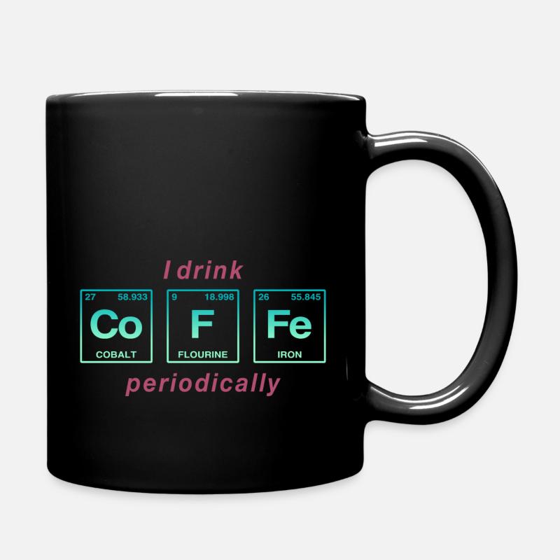 COFFEE - mit Elementen des Persiodensystems - Tasse einfarbig - Schwarz