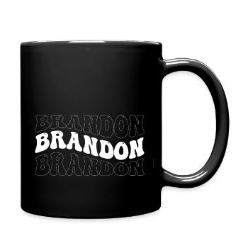 Funny Brandon Groovy 4 Männer Damen Cool Brandon Tie - Tasse einfarbig - Schwarz - Rechts