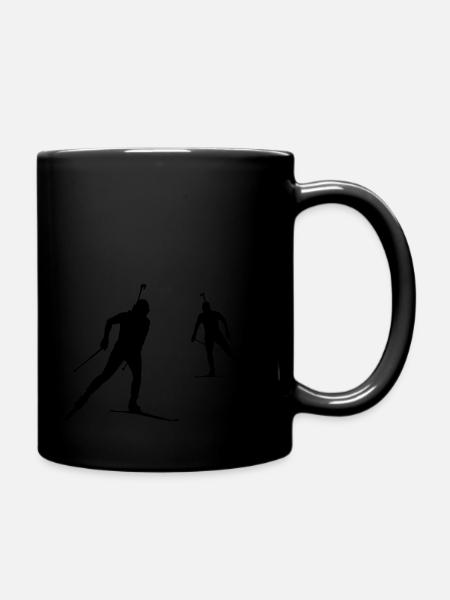 Biatlón, Biatletas, Esquí de fondo - Taza monocolor - negro