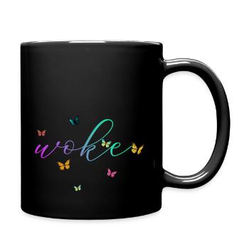 Autodérision : WOKE - Mug uni - noir - Droite